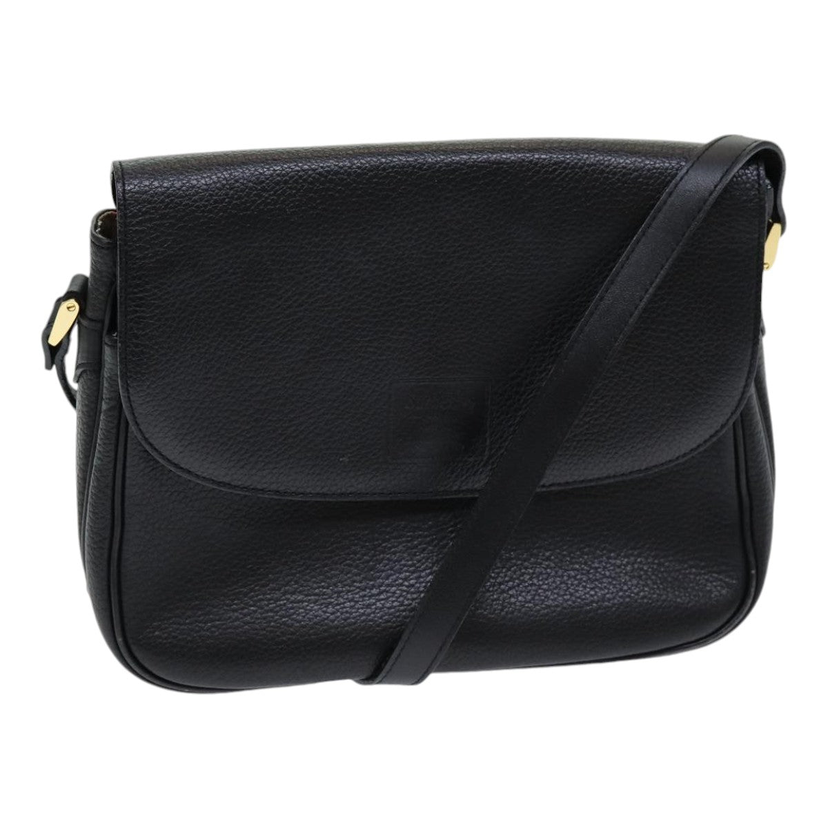 Luxury BurberrySs Shoulder Bag Leather Black Auth ep5024