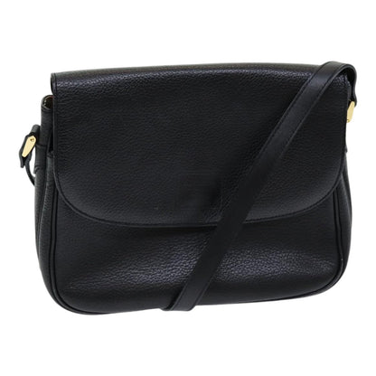 Luxury BurberrySs Shoulder Bag Leather Black Auth ep5024