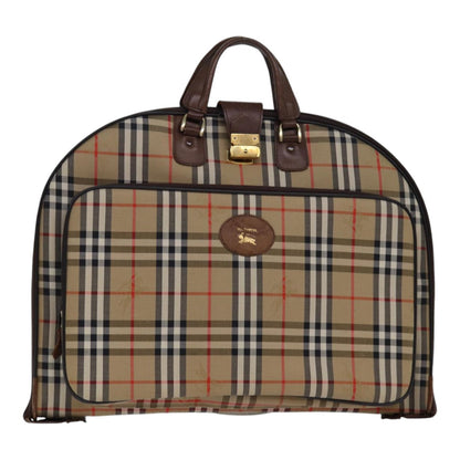 Luxury BurberrySs Nova Check Garment Cover Canvas Beige Brown Auth ep5154