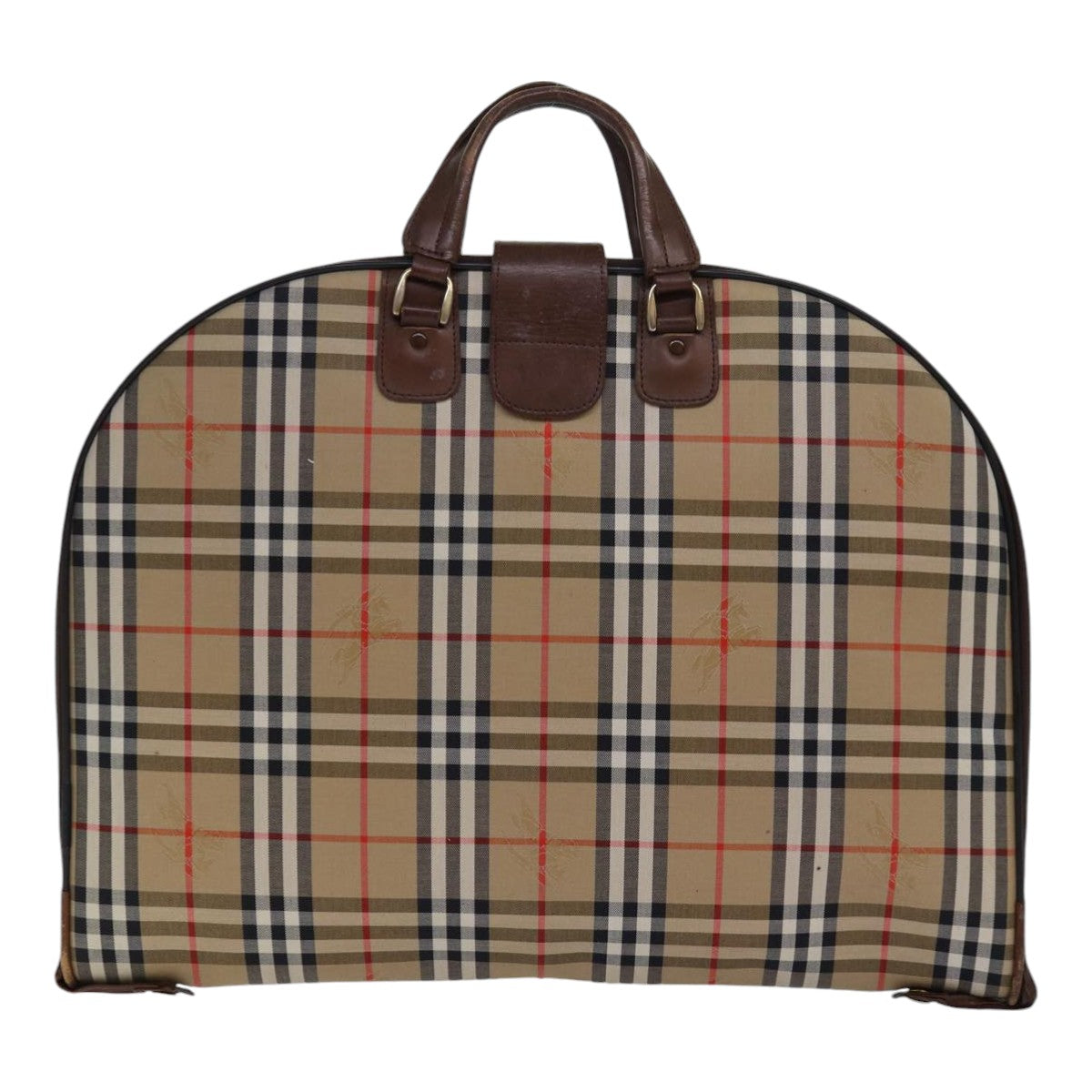 Luxury BurberrySs Nova Check Garment Cover Canvas Beige Brown Auth ep5154