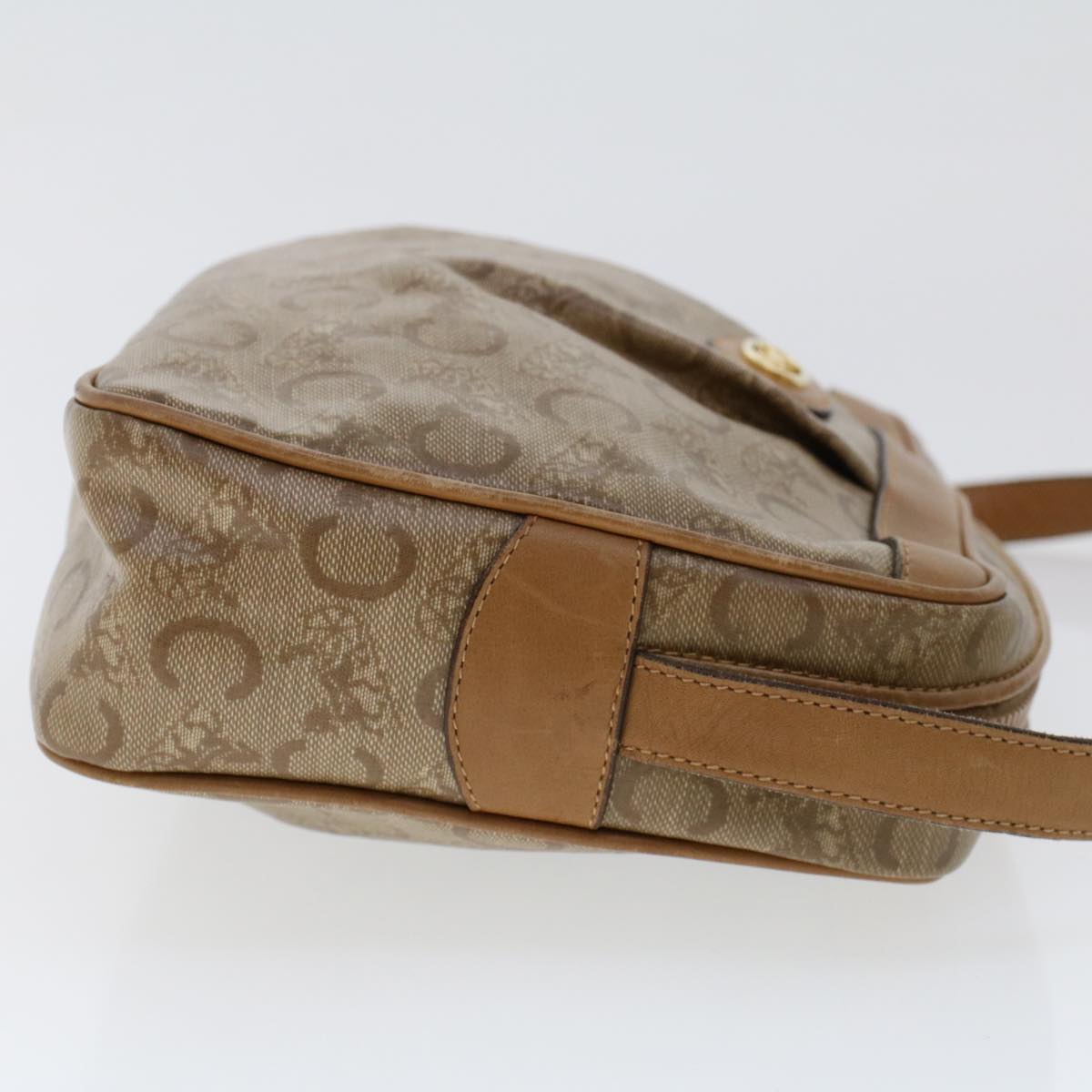 Luxury CELINE C Macadam Canvas Shoulder Bag Beige  ep906