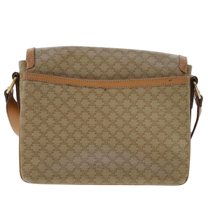 Luxury CELINE Macadam Canvas Shoulder Bag Beige  ep907