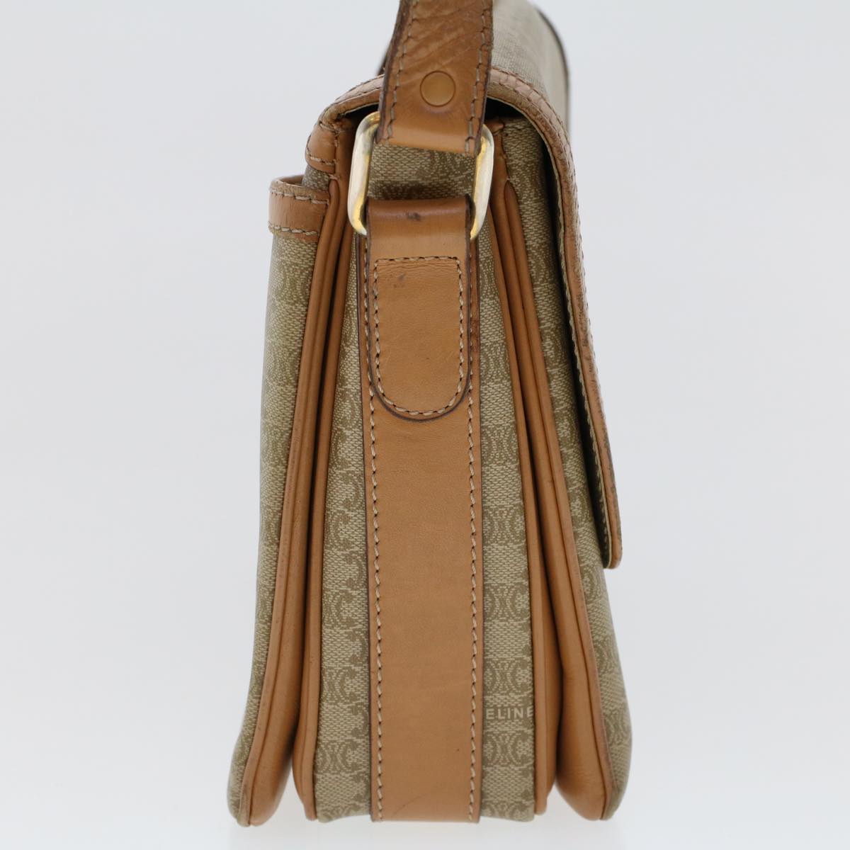 Luxury CELINE Macadam Canvas Shoulder Bag Beige  ep907