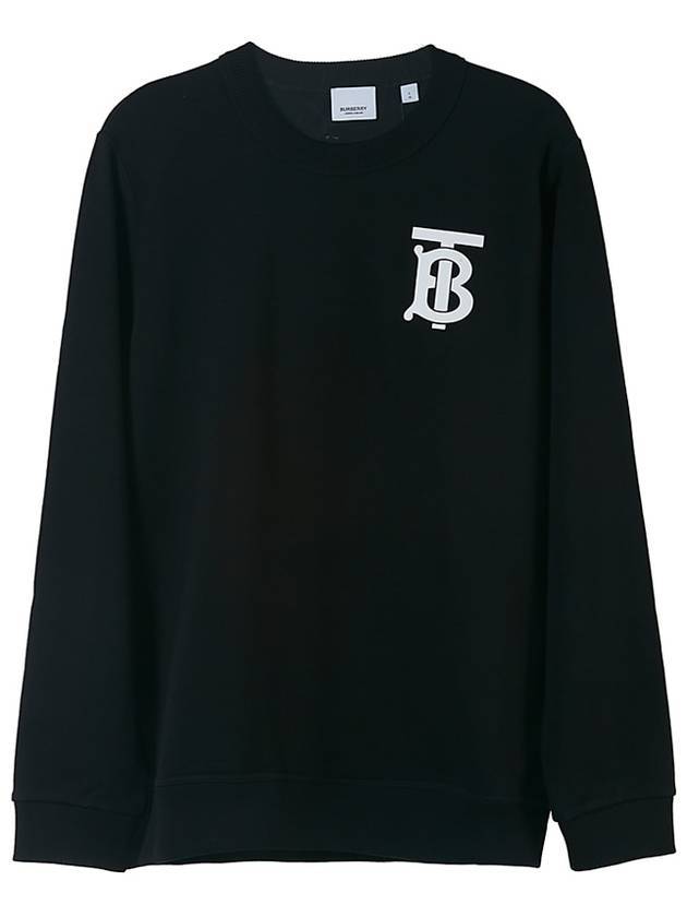Luxury Burberry Monogram Motif Crew Neck Sweatshirt Black