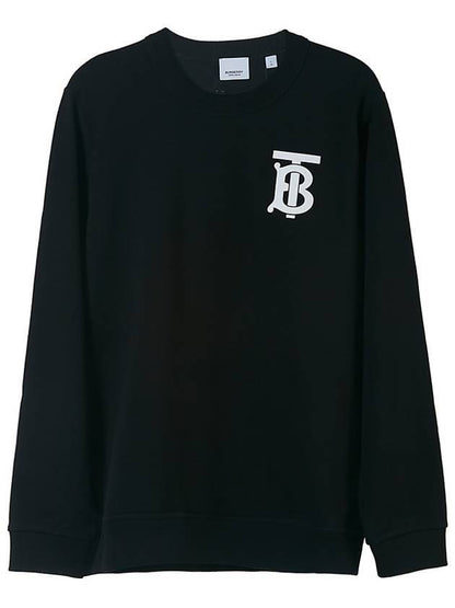 Luxury Burberry Monogram Motif Crew Neck Sweatshirt Black