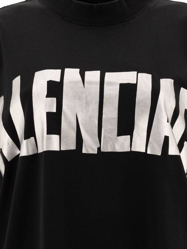 Luxury Balenciaga Trending 2025 Logo Print T-Shirt Short Dress Black