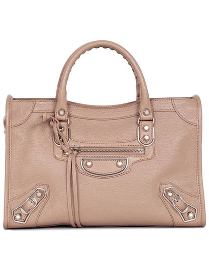 Luxury Balenciaga Trending 2025 Metallic Edge Mini City Tote Bag Pink