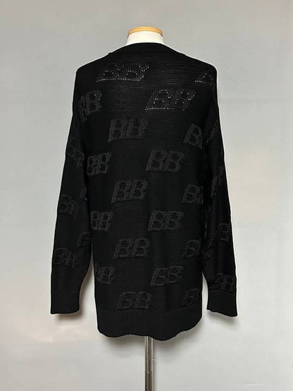 Luxury Balenciaga Trending 2025 BB embroidered logo knit