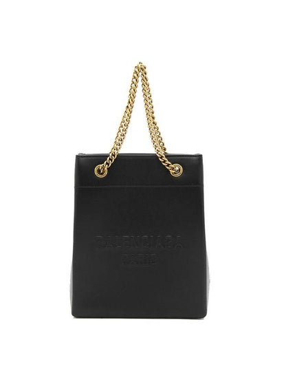 Luxury Balenciaga Trending 2025 Leather Duty Free Tote Bag Black