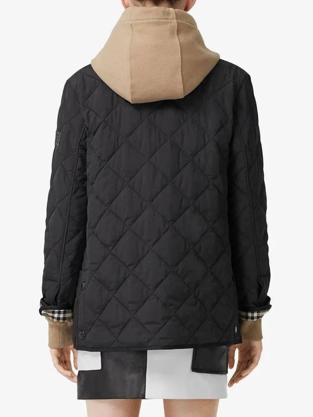 Luxury Burberry Diamond Quilted Thermoregulated Barn Jacket Black