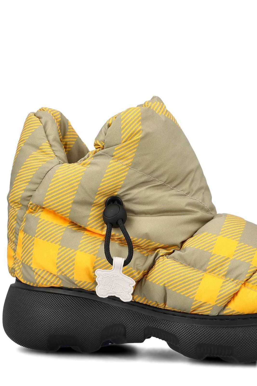 Luxury Burberry Check Pillow Padded Ankle Boots Neutrals