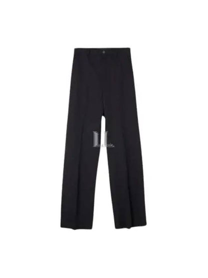 Luxury Balenciaga Trending 2025 Regular Fit Tailored Wide Pans Black