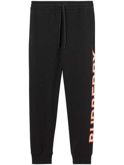 Luxury Burberry Side Logo Jogger Track Pants Black