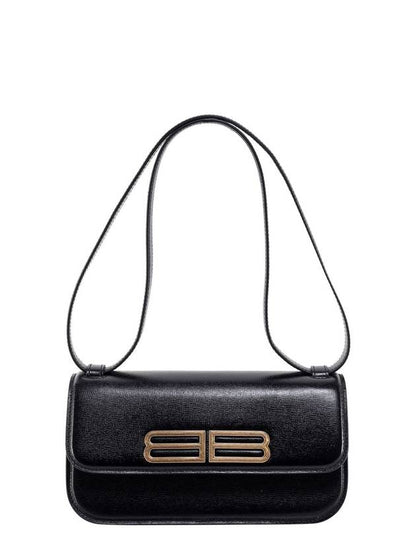 Luxury Balenciaga Trending 2025 BB Logo Gossip Small Shoulder Bag Black