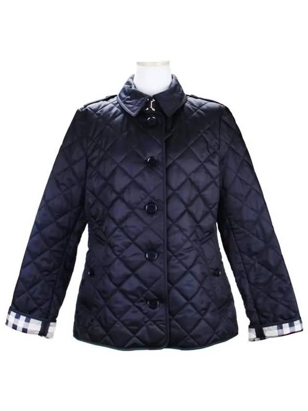 Luxury Burberry New Frankby Diamond Quilted Jacket Black