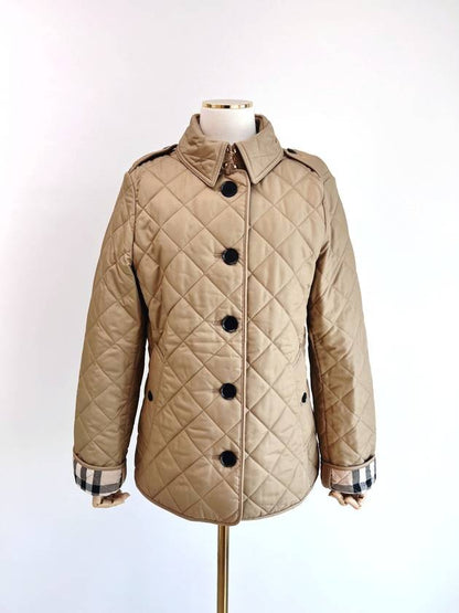 Luxury Burberry Diamond Quilted Jacket Archive Beige
