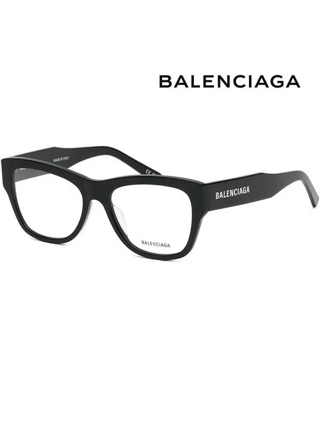 Luxury Balenciaga Trending 2025 Acetate Square Eyeglasses Black