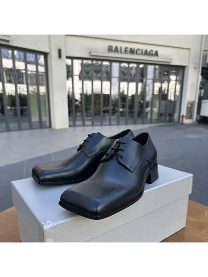 Luxury Balenciaga Trending 2025 Work Lace-Up Derby Black