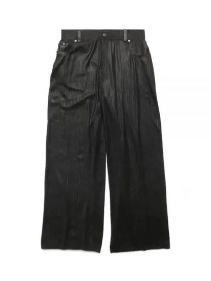 Luxury Balenciaga Trending 2025 Cotton High Waist Transparent Wide Pants Black