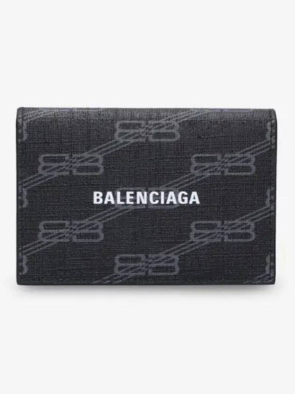 Luxury Balenciaga Trending 2025 BB Monogram Card Wallet Black
