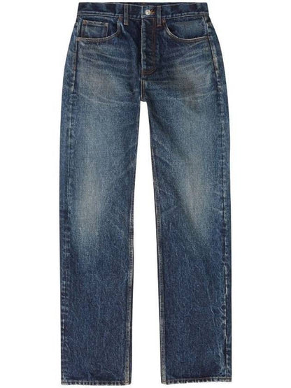 Luxury Balenciaga Trending 2025 Men's Relaxed Jeans Navy