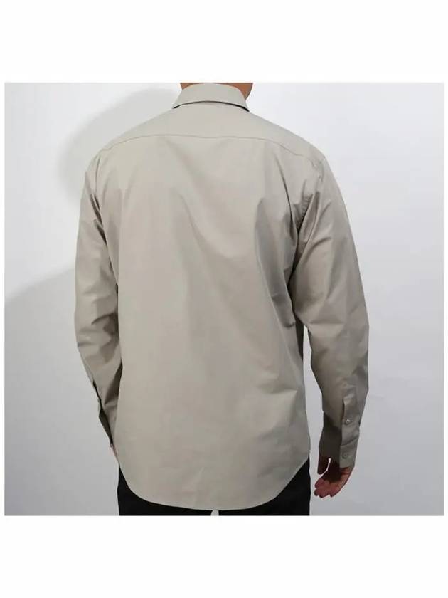 Luxury Balenciaga Trending 2025 Embroidered Logo Long Sleeve Shirt Beige