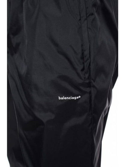 Luxury Balenciaga Trending 2025 Logo Training Track Pants Black