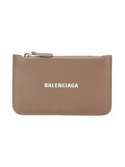Luxury Balenciaga Trending 2025 Logo Zipper Long Card Wallet Brown