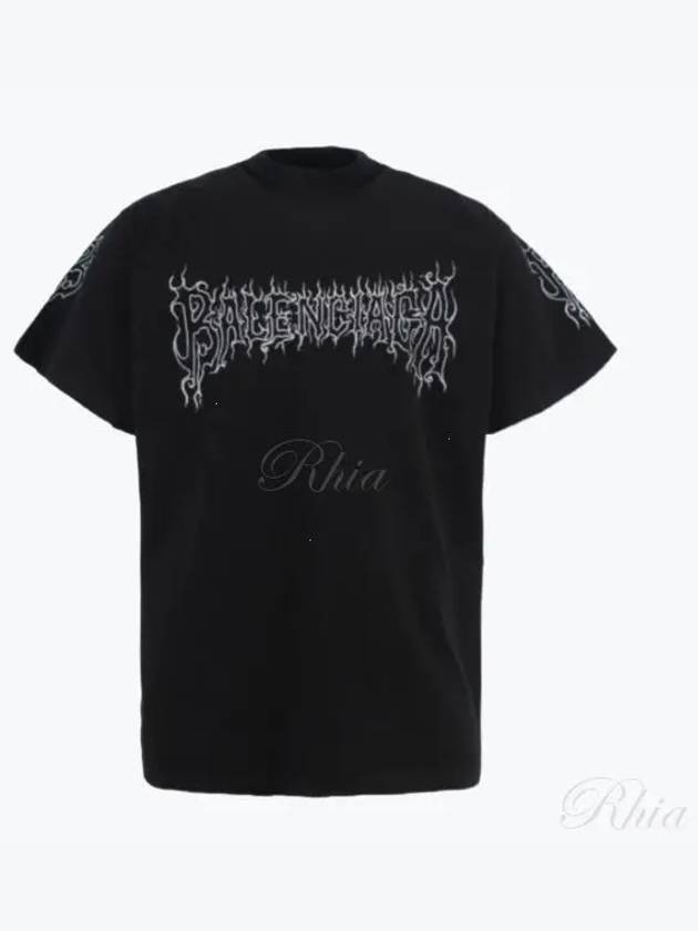 Luxury Balenciaga Trending 2025 Darkwave Cotton Short Sleeve T-Shirt Black