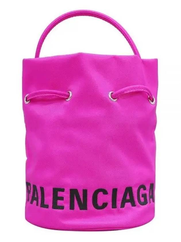 Luxury Balenciaga Trending 2025 Logo Drawstring Bucket Bag Pink