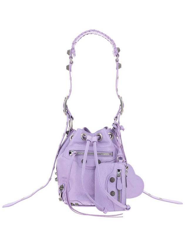 Luxury Balenciaga Trending 2025 Le Cagole Bucket Bag Purple