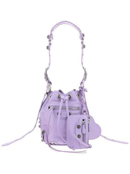 Luxury Balenciaga Trending 2025 Le Cagole Bucket Bag Purple