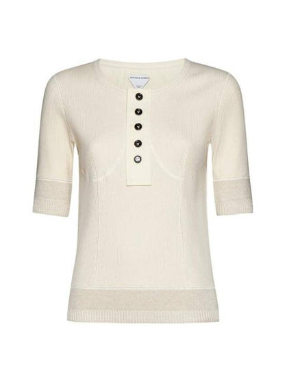 Luxury Bottega Veneta Long Sleeve T-Shirt 779195V3Z609028 SEA SALT