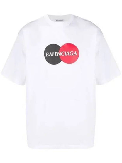 Luxury Balenciaga Trending 2025 Logo Print Oversized Short Sleeve T-Shirt White