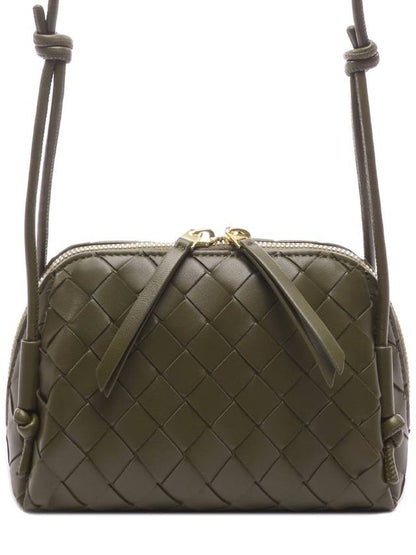 Luxury Bottega Veneta Intrecciato Concert Pouch Bag Olive Oil