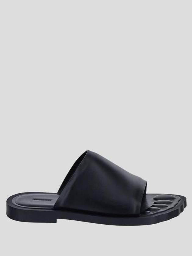 Luxury Balenciaga Trending 2025 Leather Slippers Black