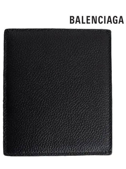 Luxury Balenciaga Trending 2025 Logo Vertical Card Wallet Black