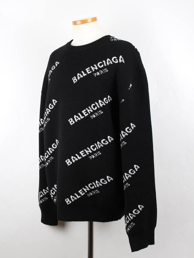 Luxury Balenciaga Trending 2025 Paris multi logo knit XL