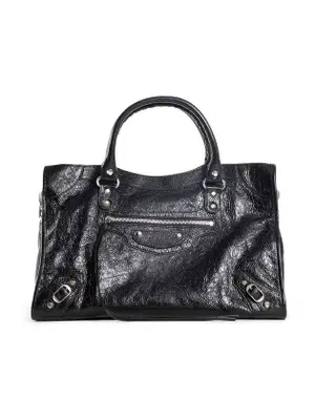 Luxury Balenciaga Trending 2025 Le City Medium Leather Tote Bag Black
