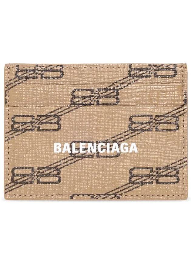 Luxury Balenciaga Trending 2025 BB Monogram Card Wallet Brown