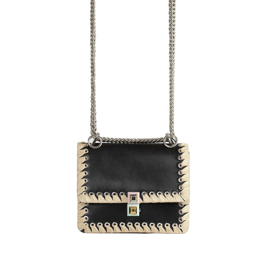 Fendi Kan I Ribbon Whipstitch Small Shoulder Bag