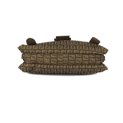 Fendi Leather-Trimmed Zucchino Sweety Hobo
