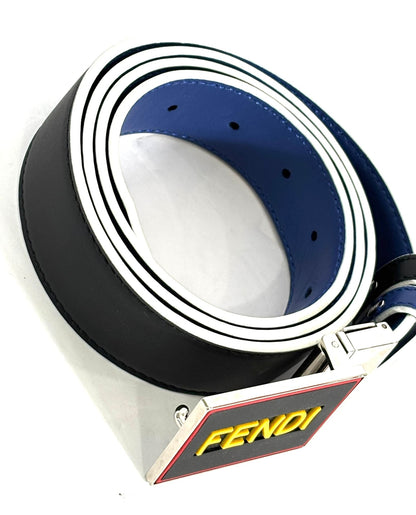 FENDI LOGO LEATHER BELT