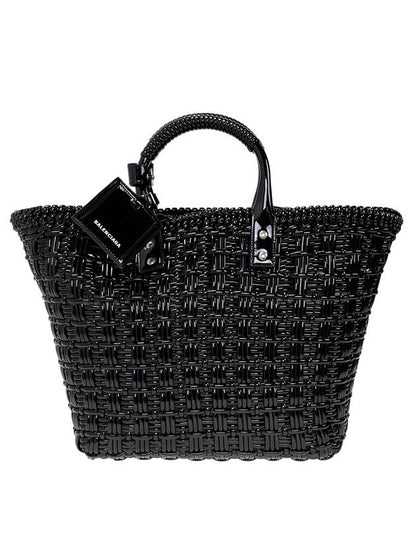 Luxury Balenciaga Trending 2025 Bistro Strap Basket Small Tote Bag Black