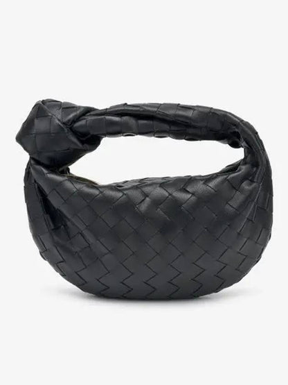 Luxury Bottega Veneta Jodie Intrecciato Small Tote Bag Black