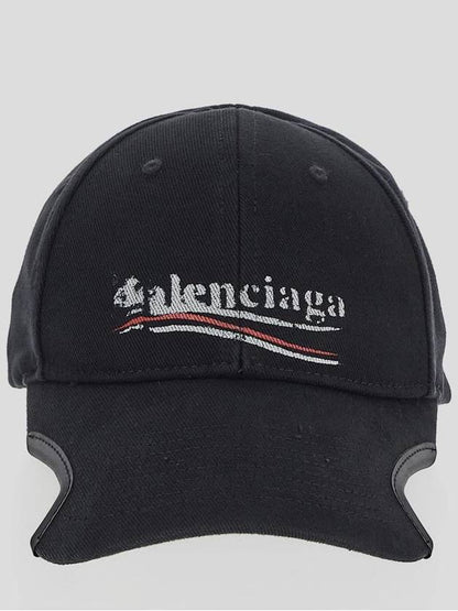 Luxury Balenciaga Trending 2025 Political Stencil Ball Cap Black