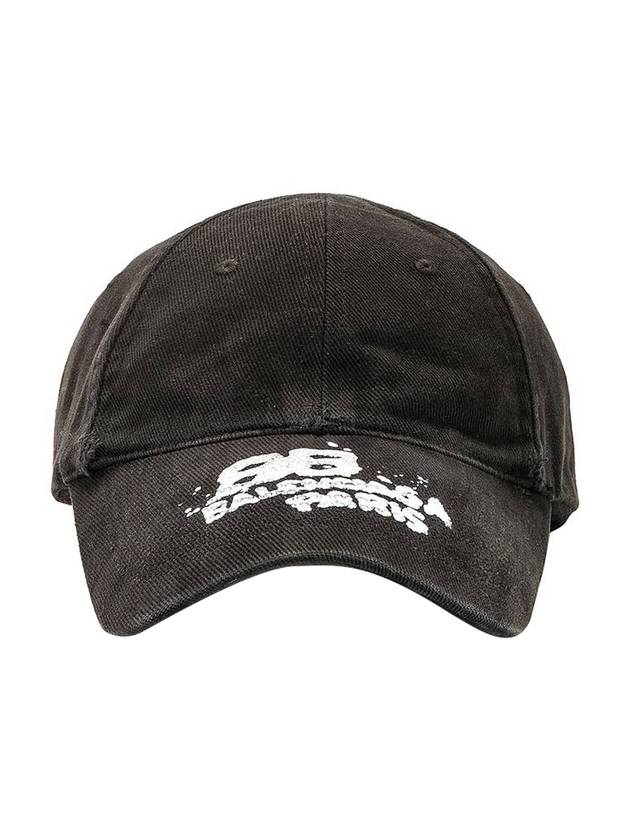 Luxury Balenciaga Trending 2025 Hand Draw BB Icon Ball Cap Black