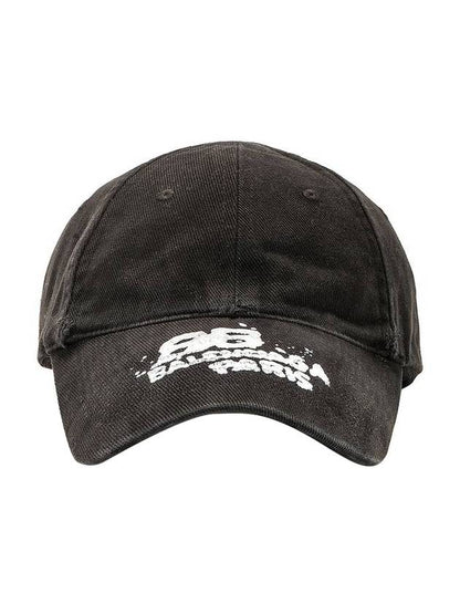 Luxury Balenciaga Trending 2025 Hand Draw BB Icon Ball Cap Black
