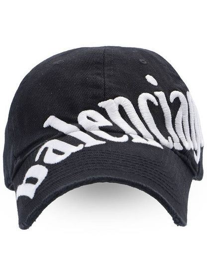 Luxury Balenciaga Trending 2025 diagonal logo ball cap black