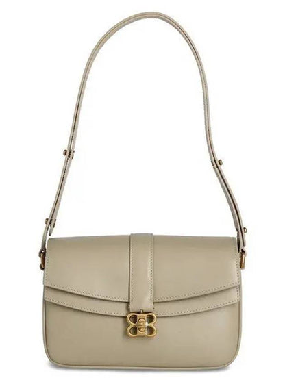 Luxury Balenciaga Trending 2025 WoMen's BB Buckle Flap Shoulder Bag Beige